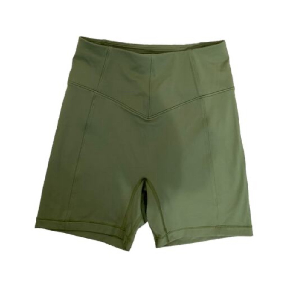 Le ORE olive green biker shorts